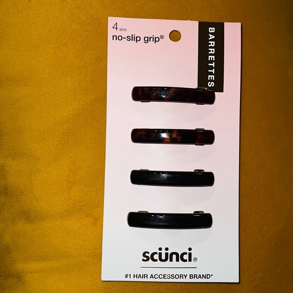 Scünci 4pc pack no-slip grip Barrettes